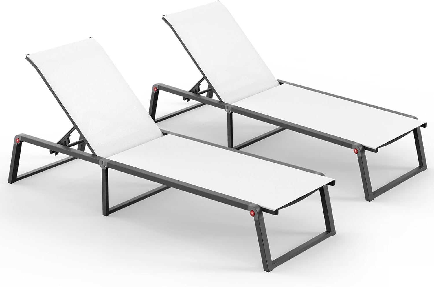 Aluminum Chaise Lounge Chair Assembly Free for Patio Pool vovaloop