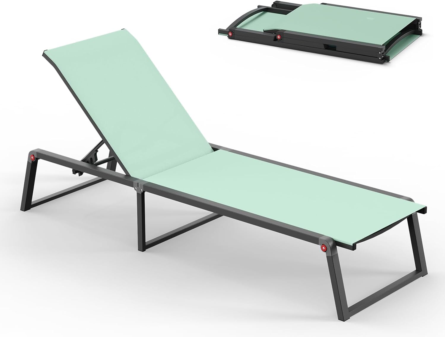 Aluminum Chaise Lounge Chair Assembly Free for Patio Pool vovaloop