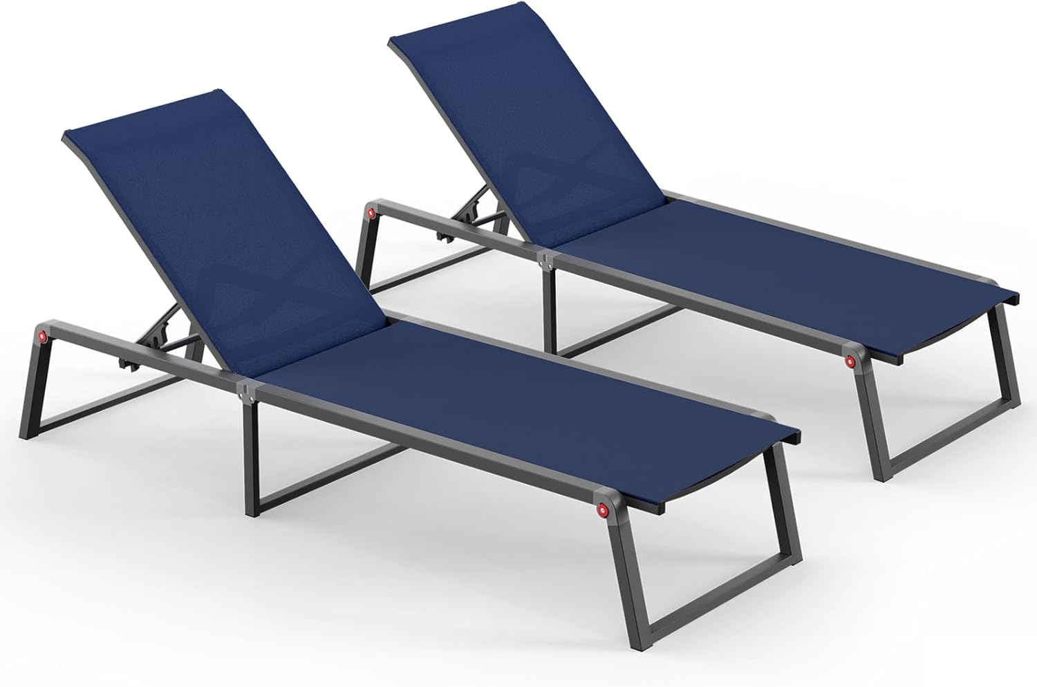 Aluminum Chaise Lounge Chair Assembly Free for Patio Pool vovaloop