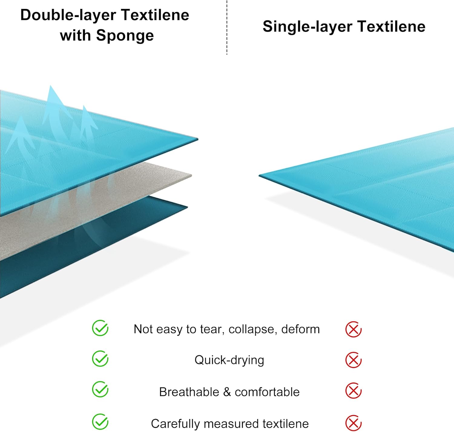 Patio Chaise Lounge Set 2 Pieces Textilene Fabric Aluminum Frame with Wheels Side Table vovaloop